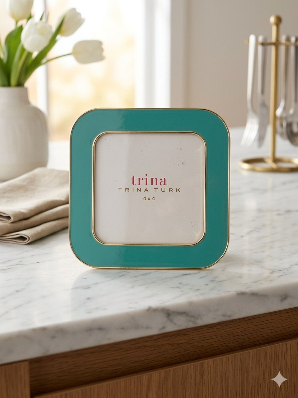 Trina Turk Turquoise Frame with Gold Trim